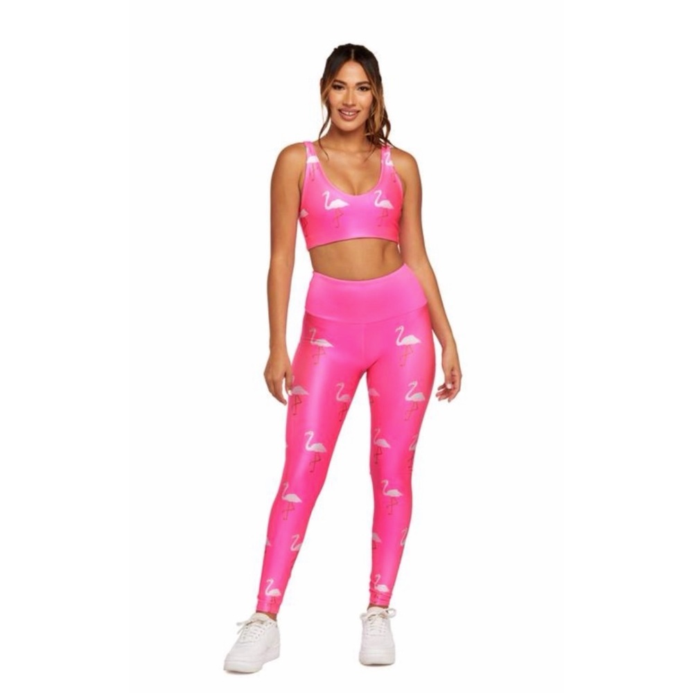 Gold sheep flamingo set